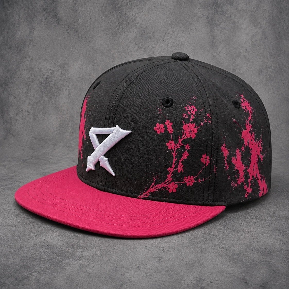 404Racing Cap Vol.1 ブラックとピンクのキャップ